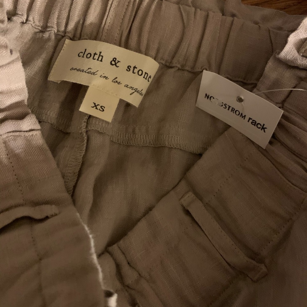Anthropologie Cloth & Stone Linen Wide Leg Pants - Picture 10 of 11